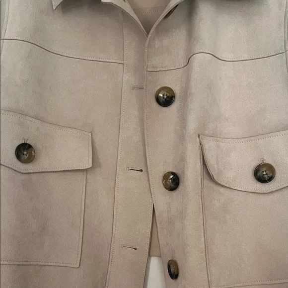 Banana Republic Women's Beige Suede Jacket - Picture 3 of 4